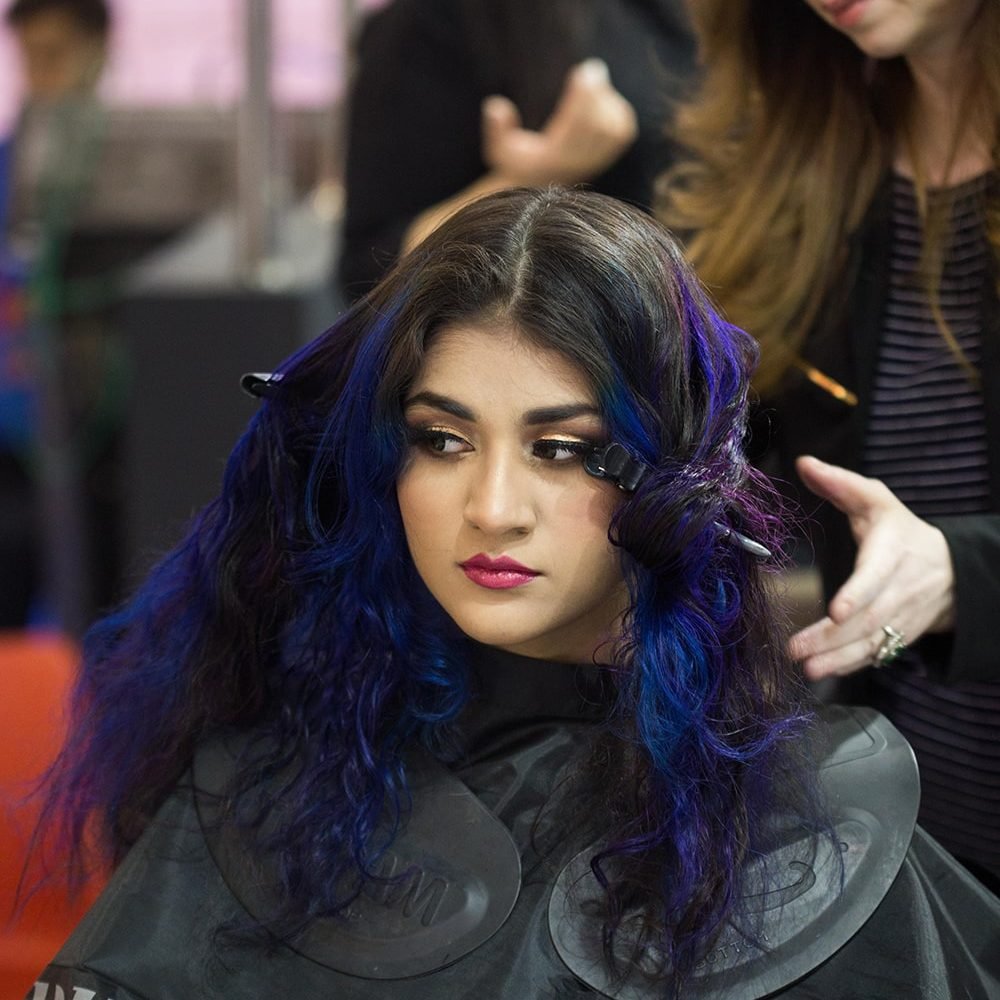 Creative hair color and styling by the academy