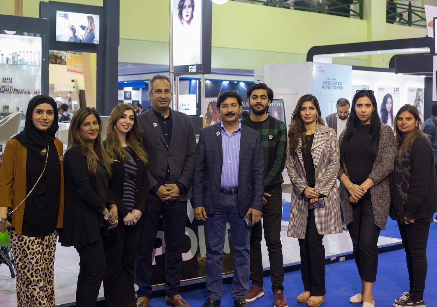 The Pivot Point Pakistan team at the Health and Beauty Expo, Karachi
